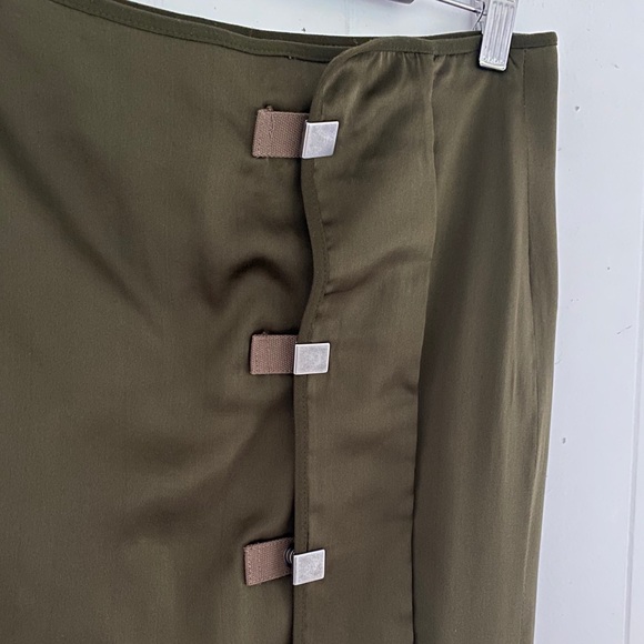 Philosophy Di Alberta Ferretti Silk Skirt Green 6 - Picture 3 of 4